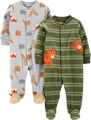 Simple Joys by Carter's Baby Boys' 2-Pack Fleece Footed Sleep and Play