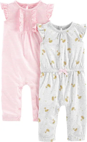 Simple Joys by Carter's baby-girls 2-pack Fashion Jumpsuits