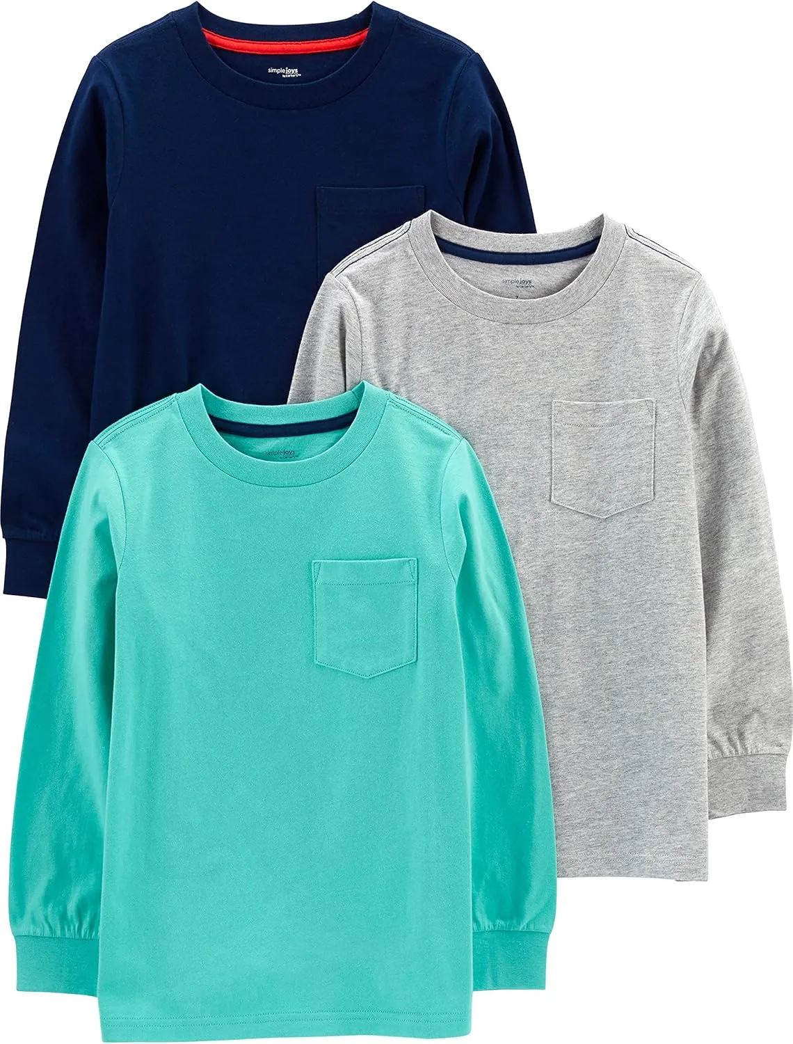 Simple Joys by Carter's Boys' 3-Pack Long Sleeve Shirts