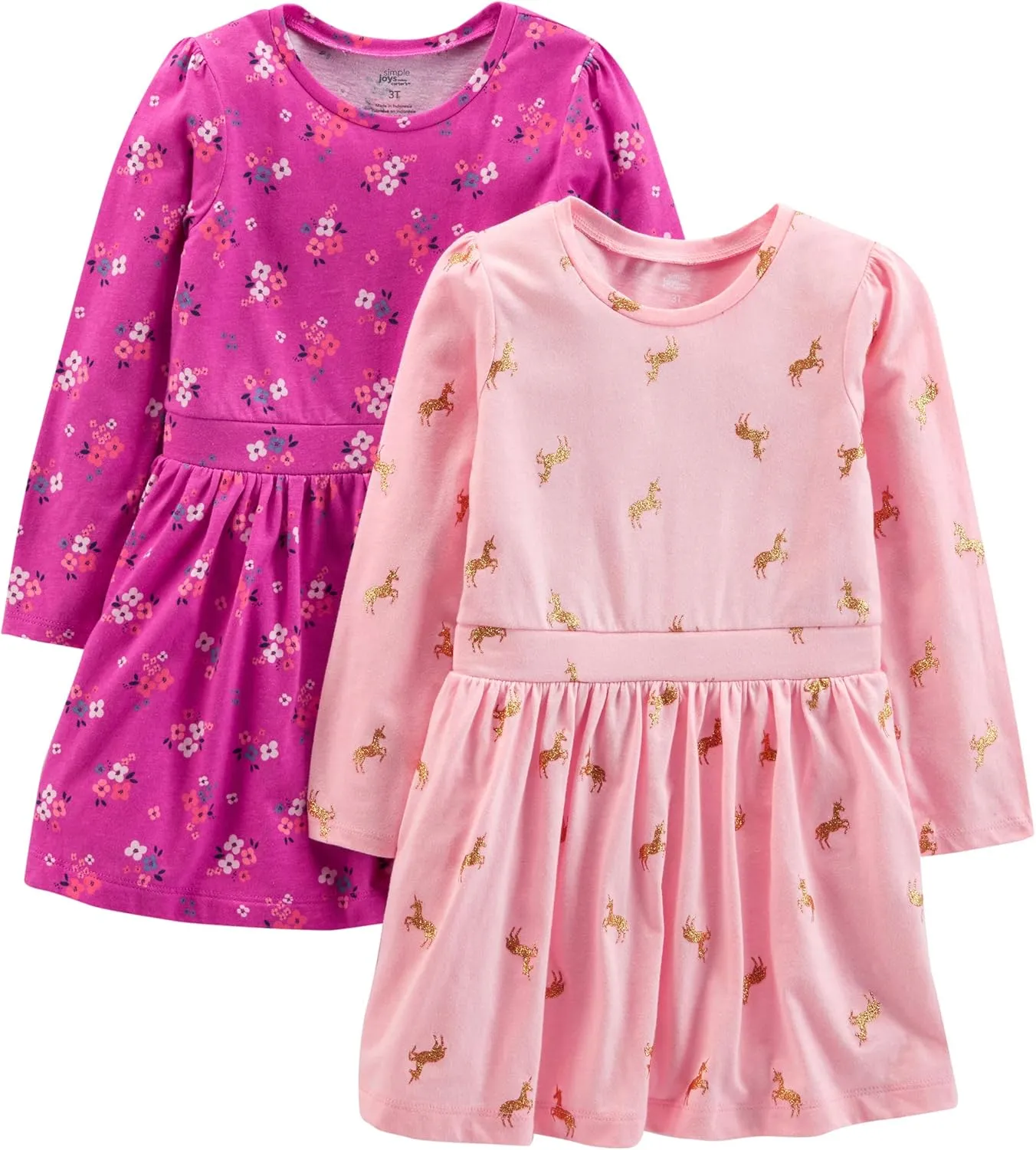 Simple Joys by Carter's Girls' 2-Pack Long-Sleeve Dress Set