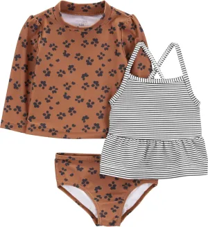 Simple Joys by Carter's Girls' 3-Piece Assorted Rashguard Sets