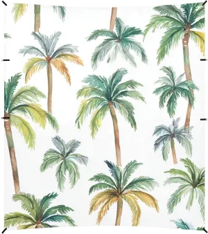 Simple Summer Palm Trees Beach Cabana Tent UPF50  Protection Easy Setup Portable Sun Shelter with Sand Pockets for Camping, Fishing, Backyard Fun