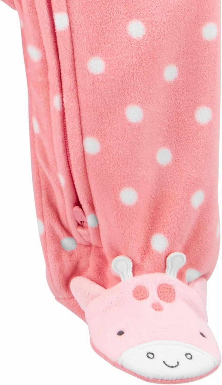 Simple Joys by Carter's Baby Girls' Fleece Footed Sleep and Play, Pack of 2