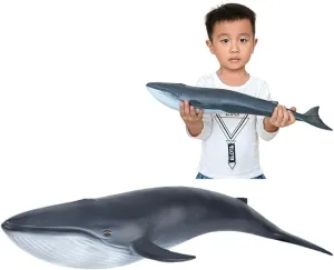 Simulated Ocean Big Animal for Kids 16 Inch Sea Animals Toys Large Size Marine Animal Figures Soft Filled Rubber Sea Educational Toys/Blue Whale