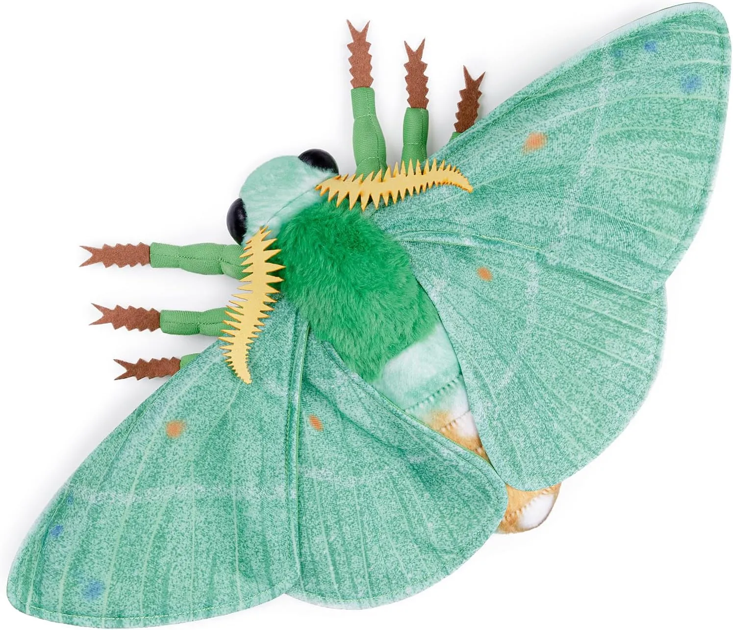 Simulation Emerald Moth Plush Toy, 26in Realistic Emerald Moth Stuffed Animal Children's Toys