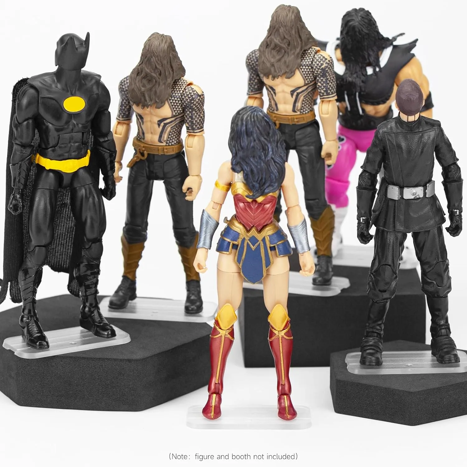 SIXPOINTS 70pcs 6 Inch Action Figure Stand, Plastic Display Holder Base, Compatible with 1/12 Marvel Legends/DC/GI Joe/MOTU Figure Toy
