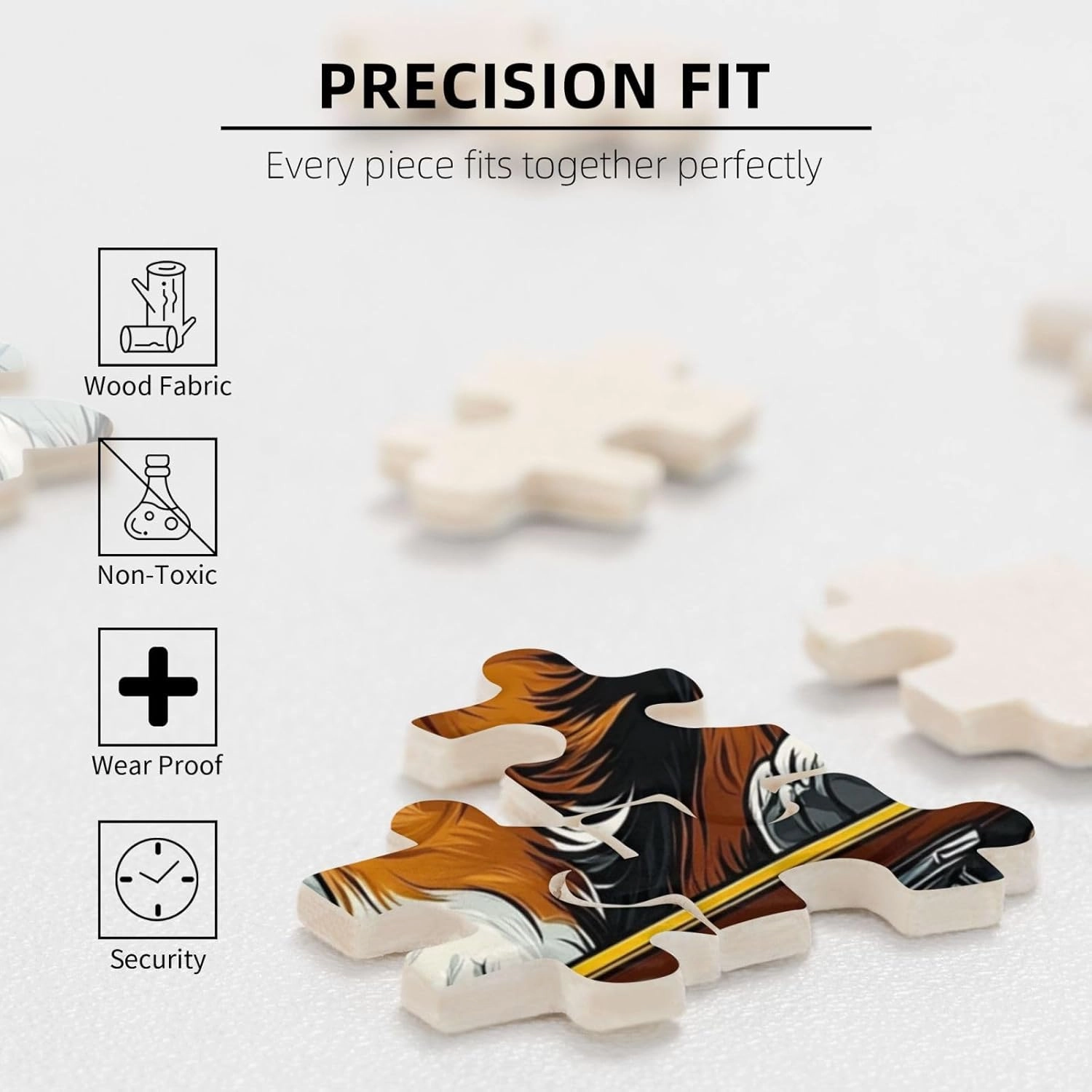 Skateboarding Dog 1000 Piece Wooden Jigsaw Puzzle for Adult,Fun & Challenging Animal Puzzle, Cute Pet Artwork,Great for Relaxation and Display for Puzzle Lovers,Stress Relieving Pleasure