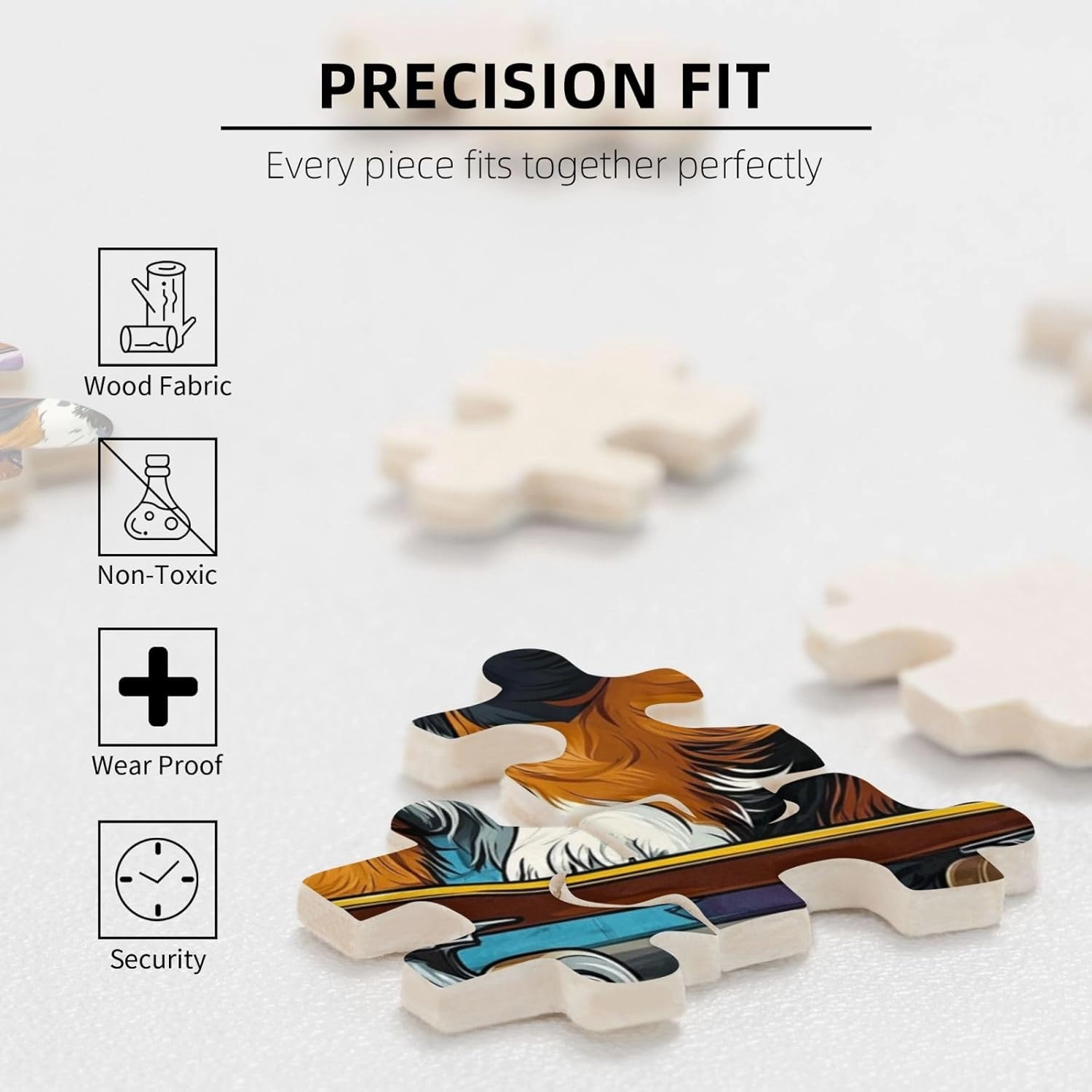 Skateboarding Dog 500 Piece Wooden Jigsaw Puzzle for Adult,Fun & Challenging Animal Puzzle, Cute Pet Artwork,Great for Relaxation and Display for Puzzle Lovers,Stress Relieving Pleasure