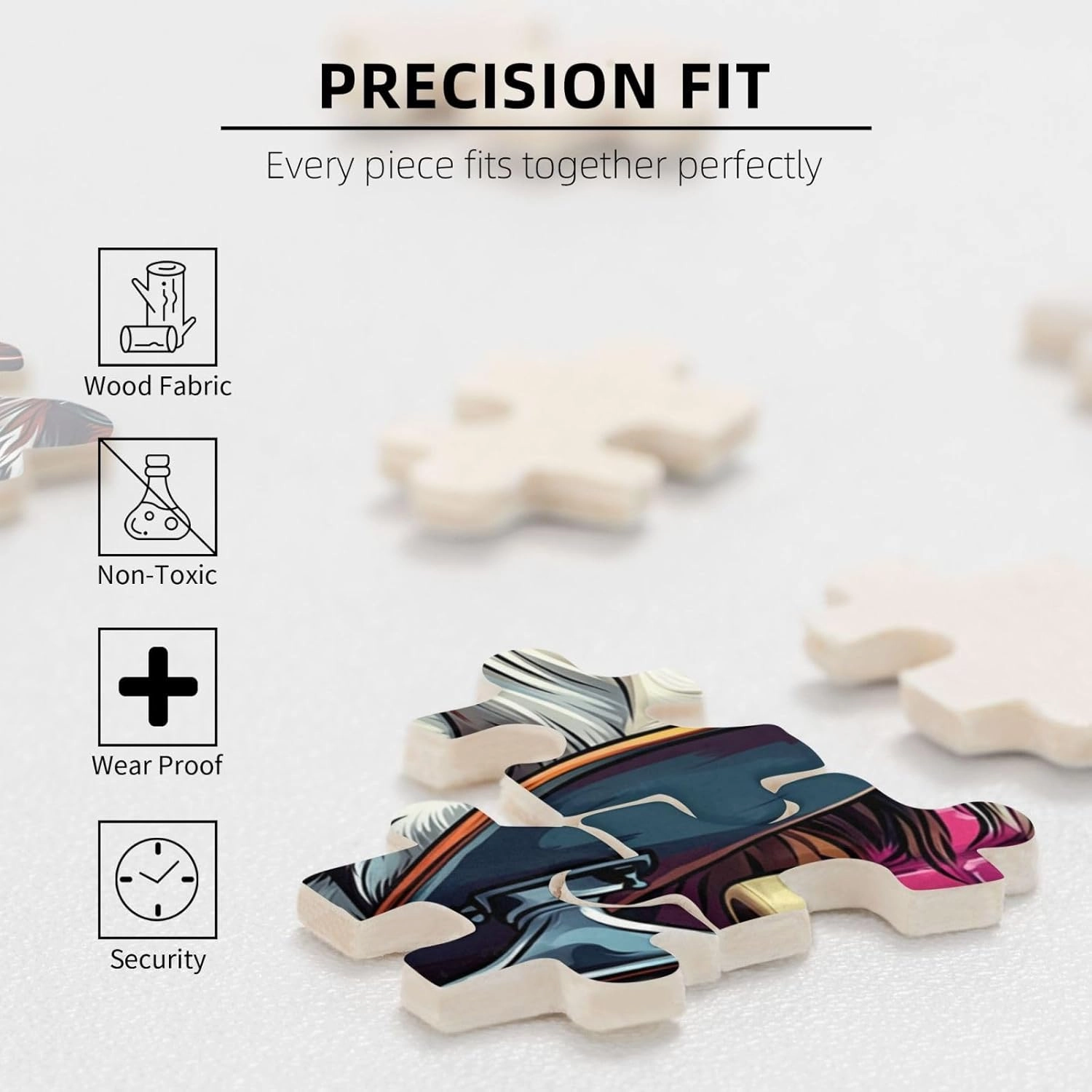 Skateboarding Dog Jigsaw Puzzles 500 PCS,Fun Animal Art for Home Decor Wooden Puzzle,Challenging Brain Game & Funny Gift for Pet Lovers,Gift Suitable Family Friends