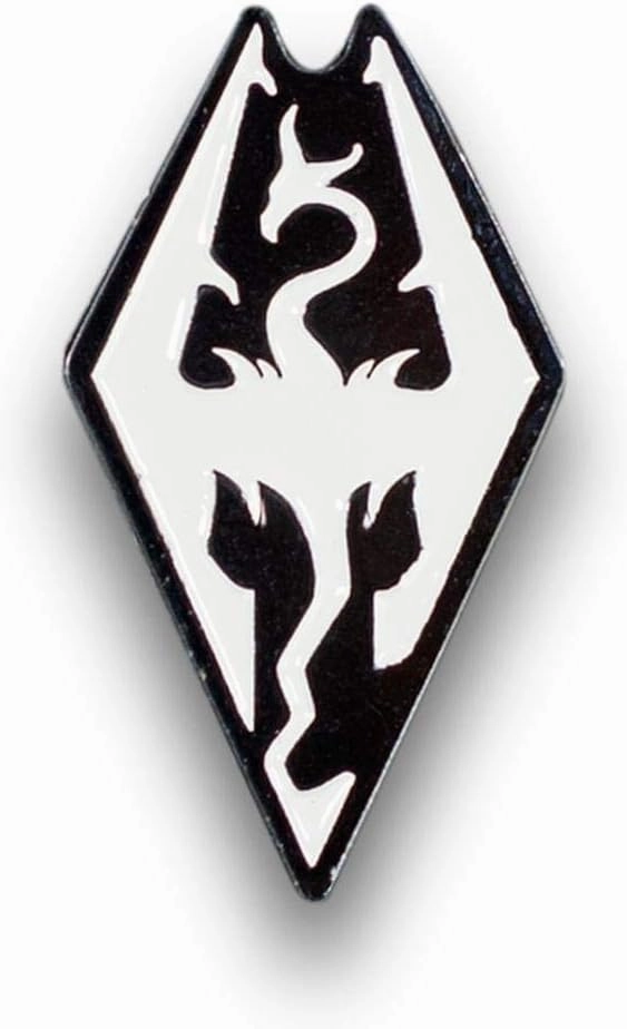 Skyrim Collectibles | Skyrim Dragon Logo Enamel Pin| Collector Pin