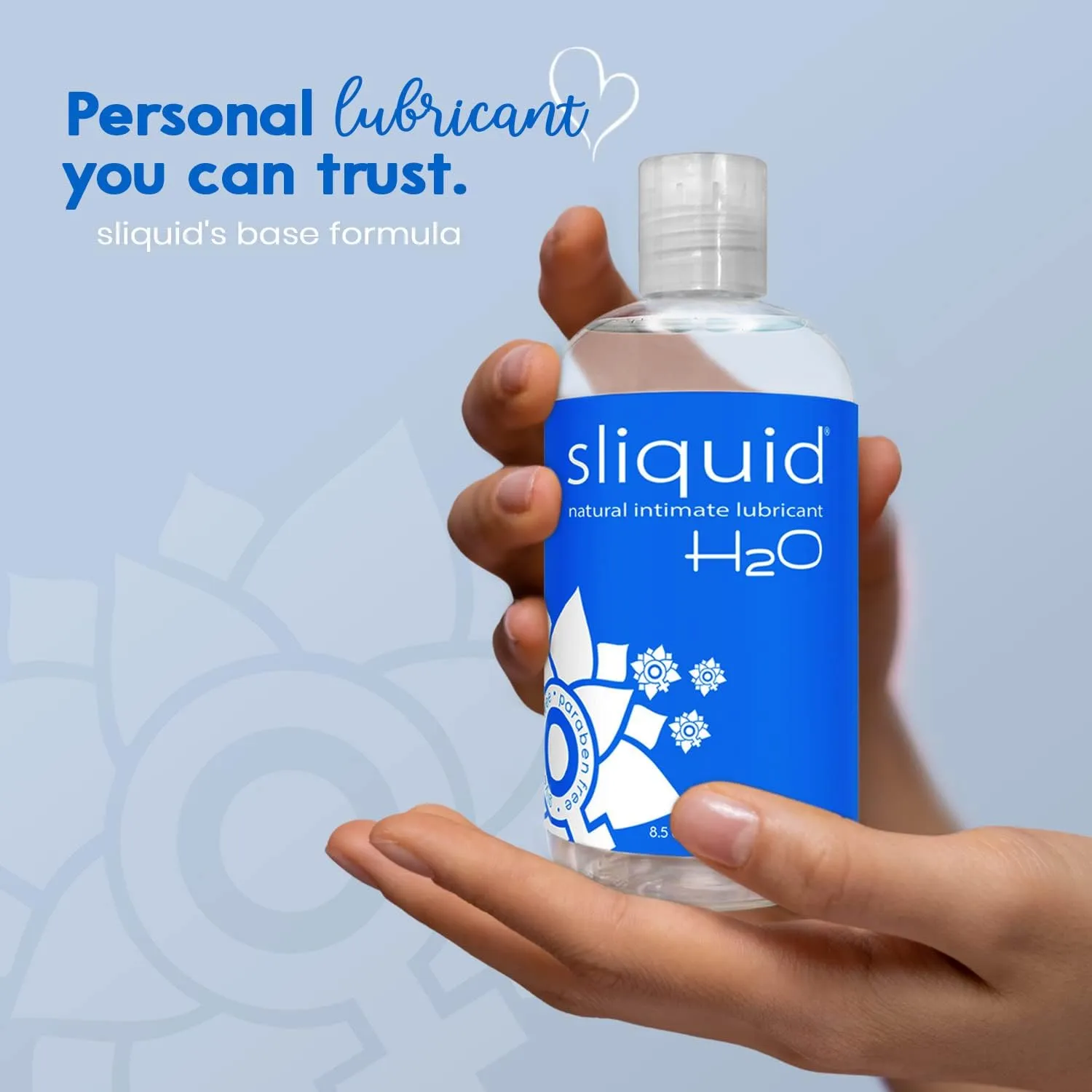 Sliquid H20 Water Based Lube, Natural Lubricant Glycerin Free Personal Lubricants, (8.5 Oz) Clear, Unscented