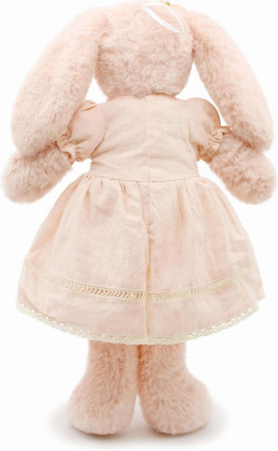 Small Soft Stuffed Animal Bunny Rabbit Plush Toy for Baby Girls 15inch (Pink Rabbit Wearing Pink Vintage Dress)