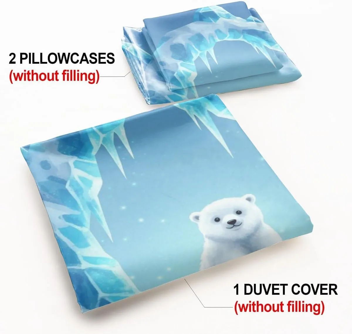 Snowy Wonderland Print Comforter Set - Nordic Style Microfiber Bedding, Soft and Comfortable, Suitable for Children and Adults (1,Queen 90x90in)