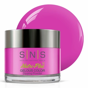 SNS Nail Dip Powder, Gelous Color Dipping Powder - Sabino Canyon (Pink/Fuchsia Magenta, Glitter) - Long-Lasting Dip Nail Color Lasts 14 Days - Low-Odor & No UV Lamp Required - 1oz