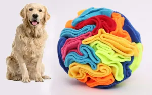 Snuffle Ball - Snuffle Ball for Dogs Large Breed, Interactive Dog Toys to Keep Them Busy, Dog Puzzles for Large Dogs with Storage Bag Machine Washable