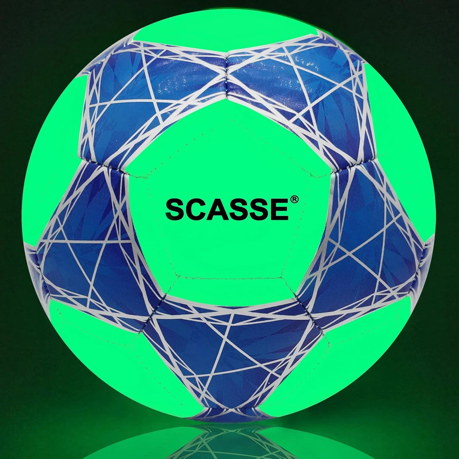Soccer Ball Holographic Size 4 & Size 3-Flash Reflective Glowing Soccer Balls with Pump and Net Ball- Perfrct Gifts for Men,Kids,Boys & Girls