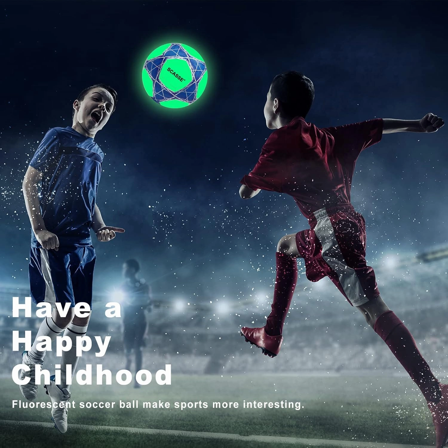 Soccer Ball Holographic Size 4 & Size 3-Flash Reflective Glowing Soccer Balls with Pump and Net Ball- Perfrct Gifts for Men,Kids,Boys & Girls