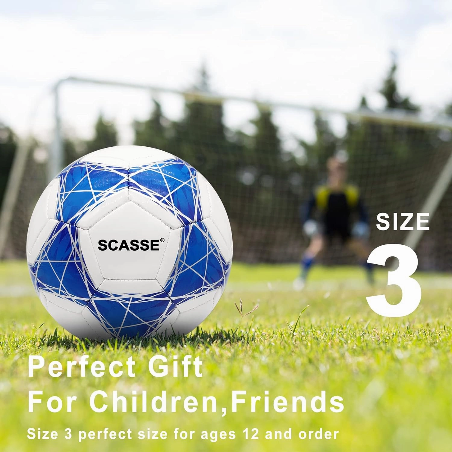 Soccer Ball Holographic Size 4 & Size 3-Flash Reflective Glowing Soccer Balls with Pump and Net Ball- Perfrct Gifts for Men,Kids,Boys & Girls