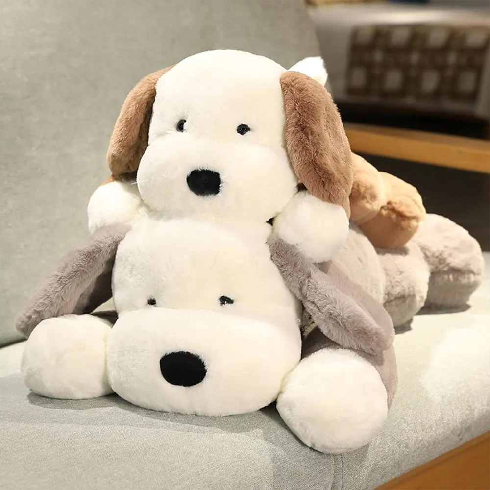 Soft Dog Stuffed Animal Plush,Cuddly Cute Brown Puppy Plushie Hugging Pillow Corgi Plushie Toy Gifts Room Decor Christmas for Kids and Adults 22in