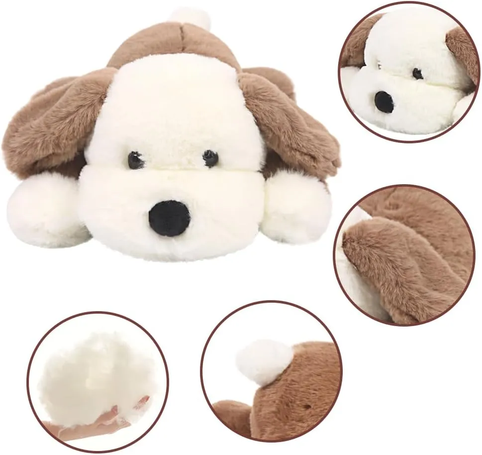 Soft Dog Stuffed Animal Plush,Cuddly Cute Brown Puppy Plushie Hugging Pillow Corgi Plushie Toy Gifts Room Decor Christmas for Kids and Adults 22in
