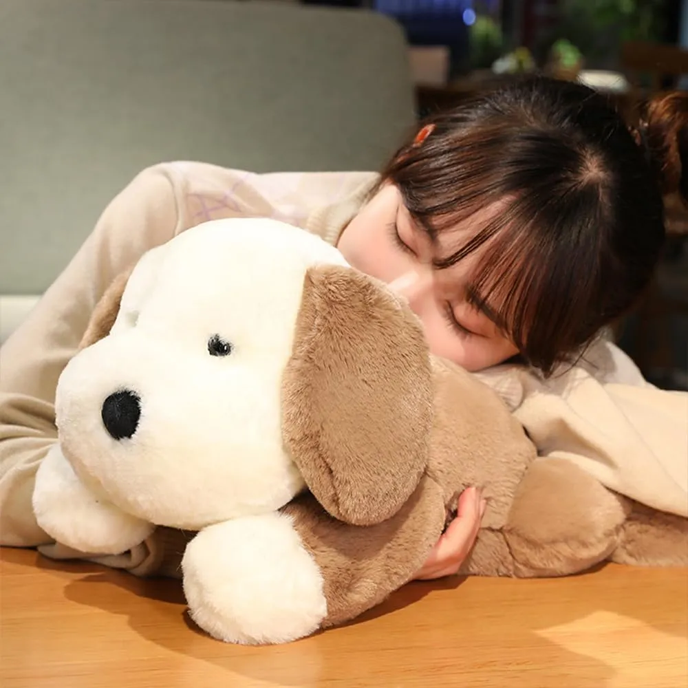 Soft Dog Stuffed Animal Plush,Cuddly Cute Brown Puppy Plushie Hugging Pillow Corgi Plushie Toy Gifts Room Decor Christmas for Kids and Adults 22in