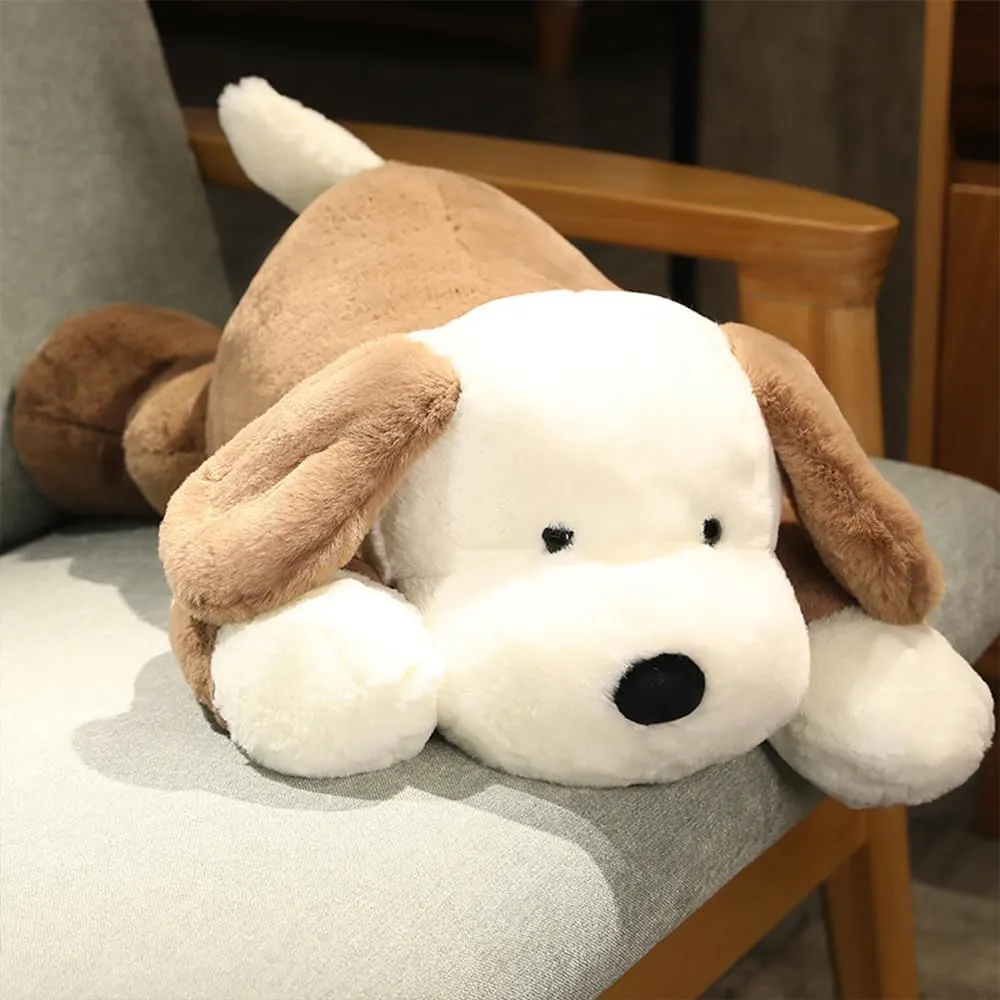 Soft Dog Stuffed Animal Plush,Cuddly Cute Brown Puppy Plushie Hugging Pillow Corgi Plushie Toy Gifts Room Decor Christmas for Kids and Adults 22in