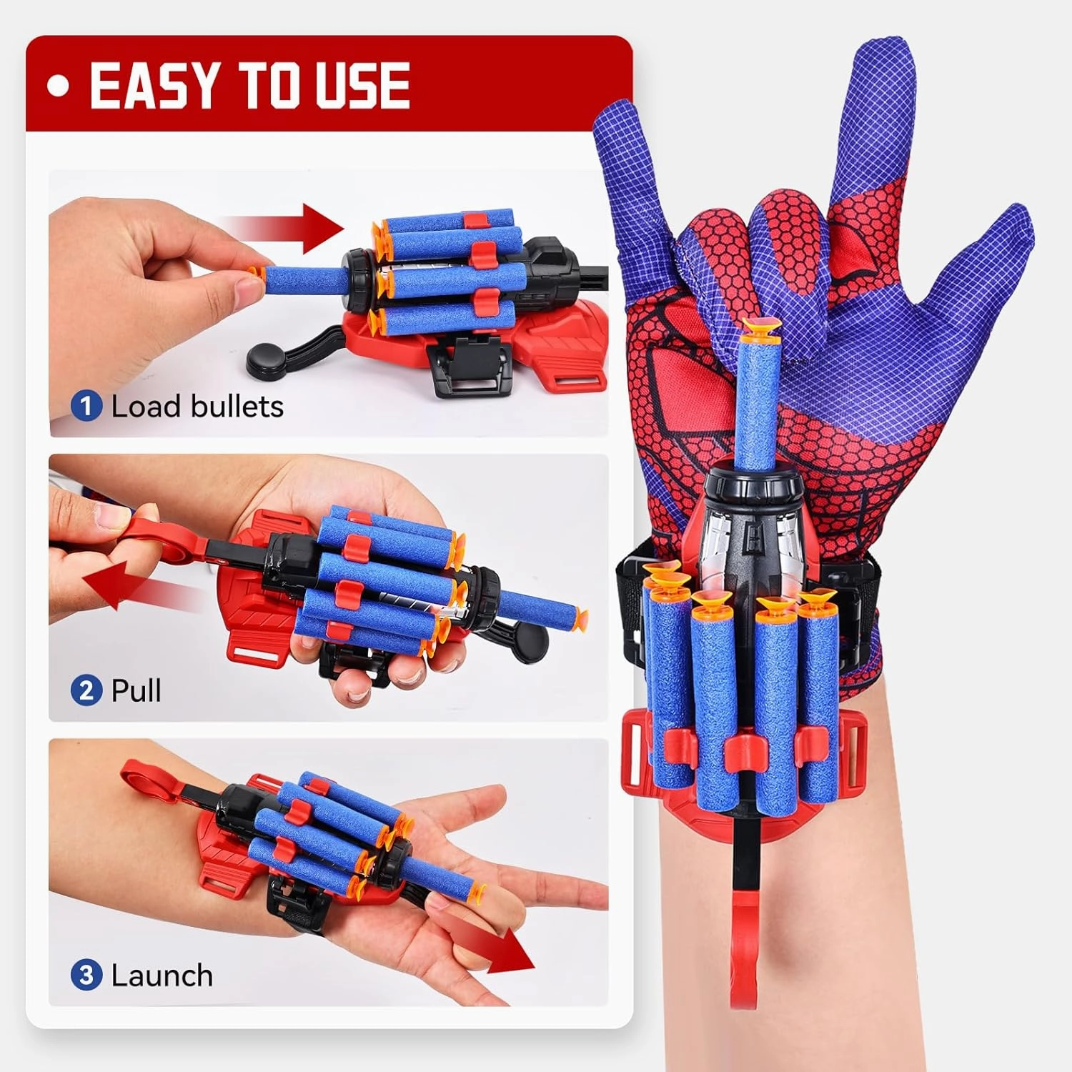 Spider Web Slinger, Spiders Web Shooters Toys for 3-5 Year Old Kids, Superheroes Spider Wrist Launcher Role-Play Set Party and Birthday Gift for 4-5-6 Year Old Boys