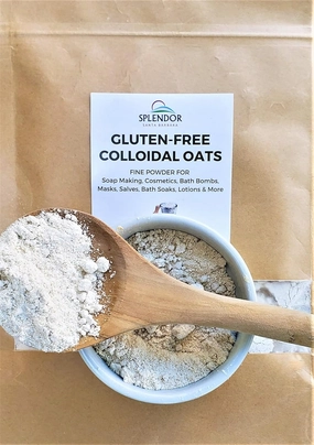 Splendor Colloidal Oatmeal 32 oz – Gluten-Free Powder for Soap Making, Bath Bombs, Skincare, Masks, Lotions, Salves, Soothing Oat Baths, DIY Cosmetics, Fine-Grade Natural Ingredient