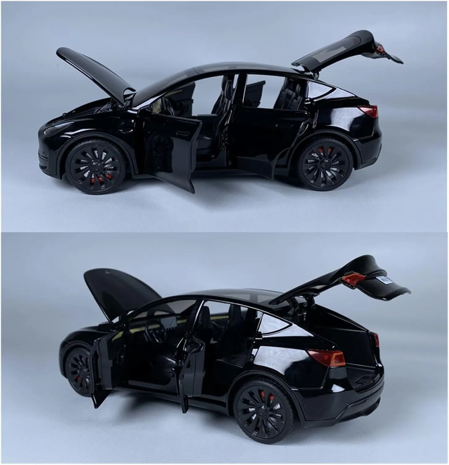 Sports car Metal Model 1:24 for Tesla Ya Model Car Simulation Alloy Ornaments Toy Adult Collection Garage Scene Display for Home Décor(Gray)
