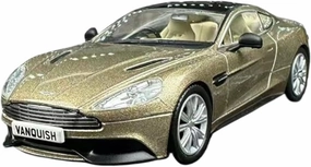 Sports car Metal Model 1:43 for Aston Martin Vanquish Coupe Car Model Alloy Simulation Collection Vintage Gold for Home Décor