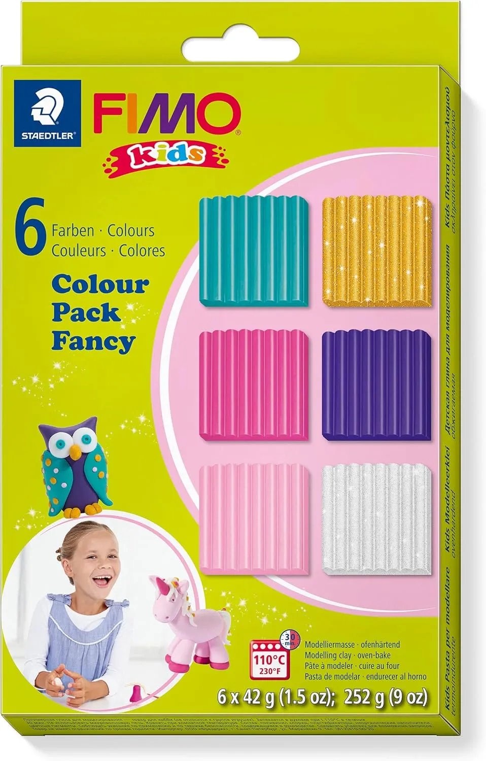 Staedtler Fimo Color Pack, 1.5-Ounce, Girlie, 6-Pack