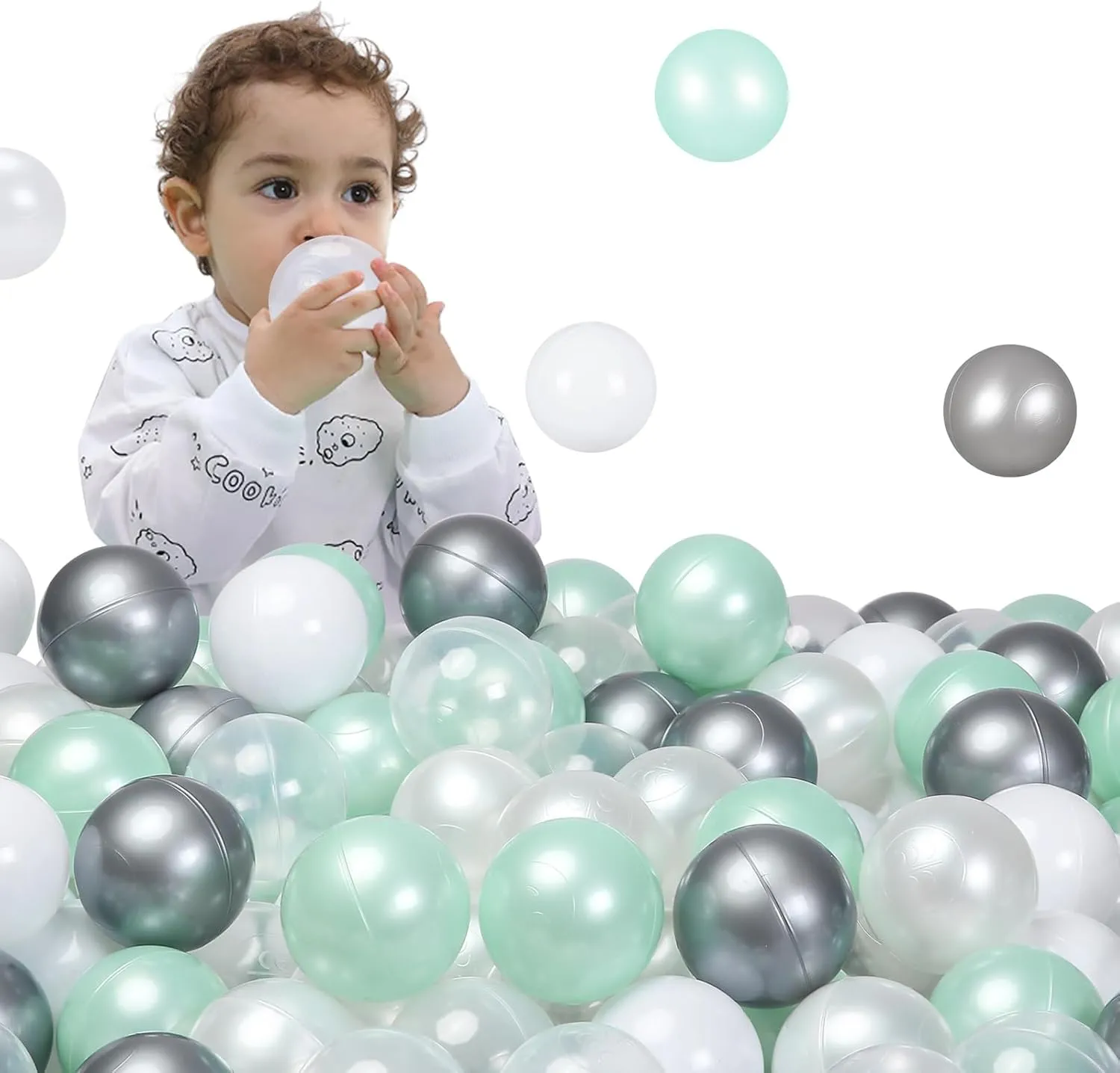 STARBOLO Ball Pit Balls - 100 Pieces Crush Proof Plastic Toy Balls for Toddler Ball Pit, Ball Pit Play Tent, Baby Pool Water Toys, Kiddie Pool, Party Decoration, Photo Props