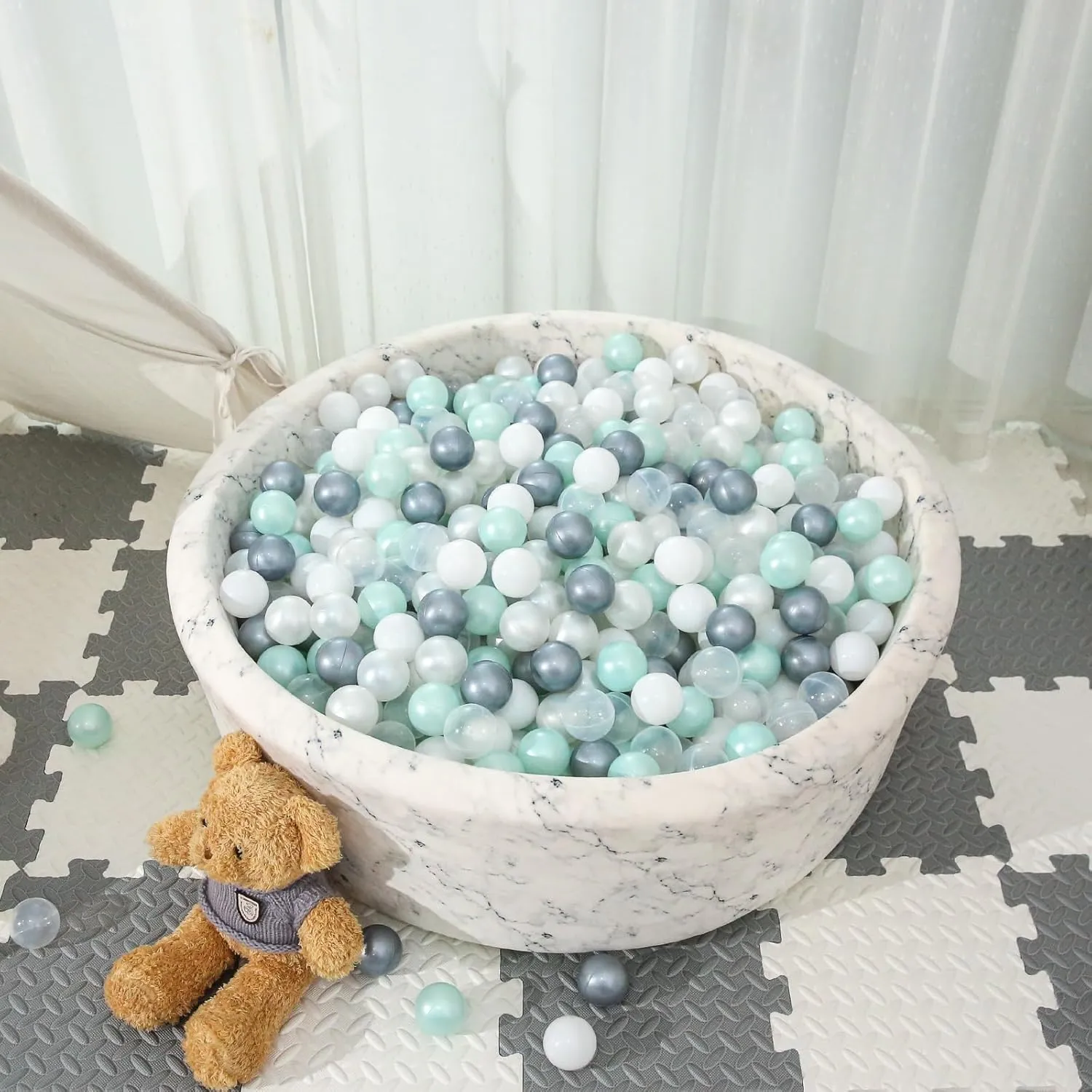 STARBOLO Ball Pit Balls - 100 Pieces Crush Proof Plastic Toy Balls for Toddler Ball Pit, Ball Pit Play Tent, Baby Pool Water Toys, Kiddie Pool, Party Decoration, Photo Props