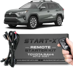 Start-X (USA Brand) Remote Starter Kit for Toyota RAV4 (2019-2021) Push to Start Engine | 3X Lock to Remote Start | Plug N Play | Zero Wire Splicing | NOT Compatible with Key Start Vehicles