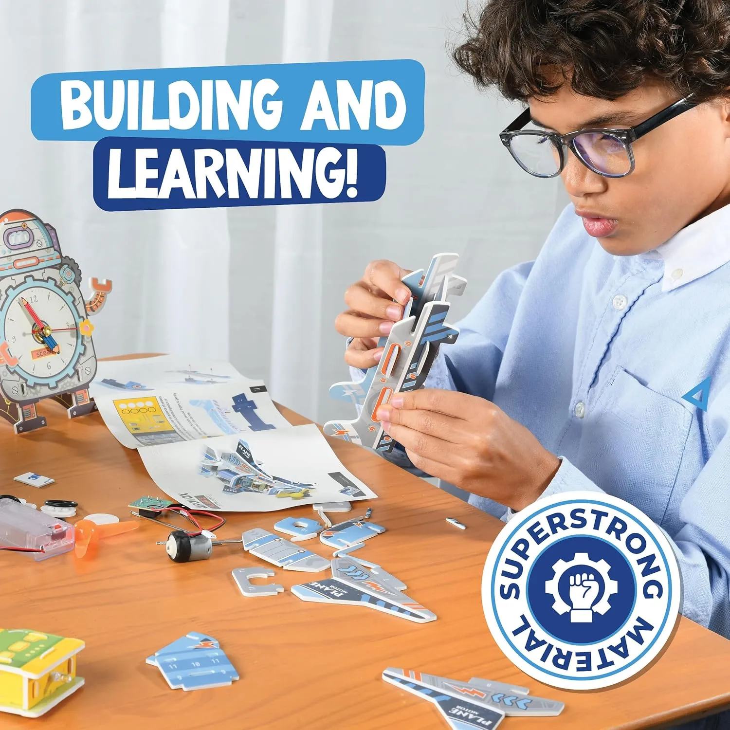 STEM Robotics Science Kit 5 in 1 DIY STEM Toys for Kids, Electronic Science Projects Experiments for Boys and Girls DIY Engineering Build Robot Building Kits Gift Ideas for Ages 6 7 8 9 10 11 12 