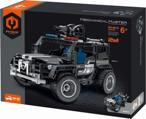 STEM Mechanical Transmission Engineering Building Toy, 2in1 Military SWAT Vehicles Building Blocks Take Apart Toy, 391 Pcs DIY Building Kit, Learning Engineering Construction Toys