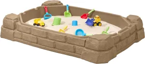 Step2 Natural Playful Sandbox, Kids Activity Sensory Table, Summer Outdoor Toys, Lid Included, For Toddlers 1  Years Old