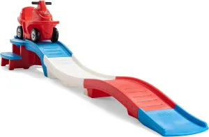 Step2 USA Edition Up & Down Roller Coaster Kids Ride On Toy, Push Car, Indoor/Outdoor Playset, Made of Durable Plastic, Max Weight 50 lbs., for Toddlers 2-5 Years Old, Red