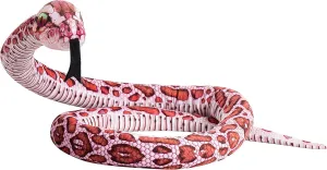 Stuffed Animal Realistic Snake Big Plush Toy Gifts for Kids, 75" (Red)