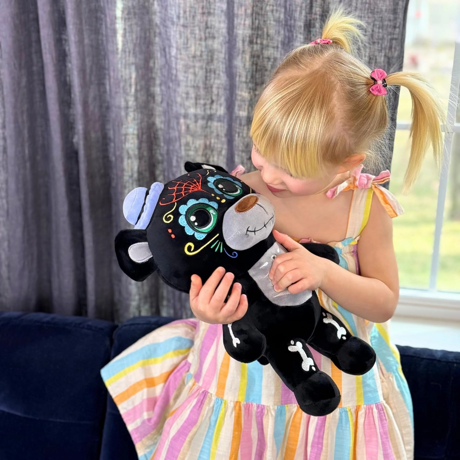 Sugar Skull Teddy Bear (Mirage Black)