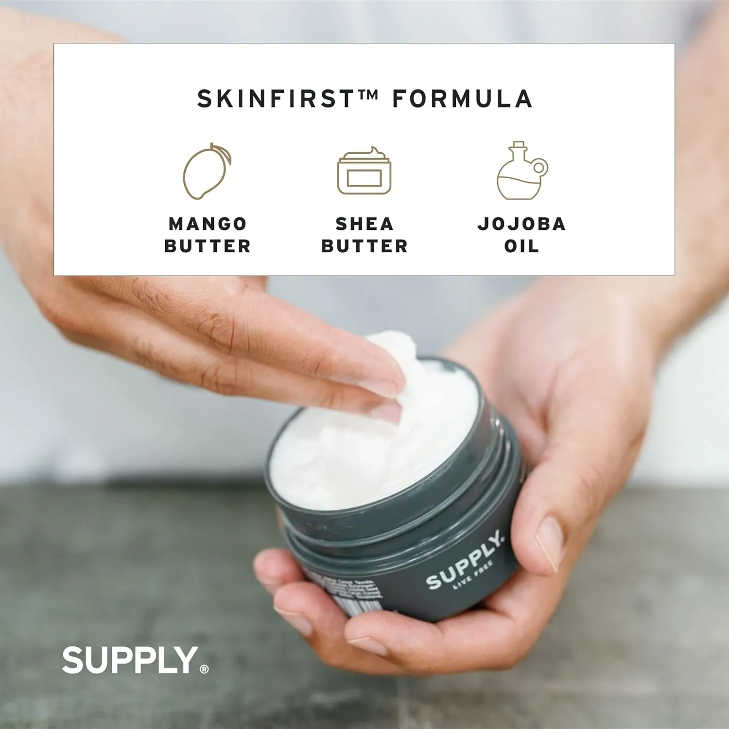 SUPPLY - Ultra Lather Shaving Cream - Lavender & Lemon - Lathering, Men's Shaving Lather Cream - Hypoallergenic, Naturally Soothing Shave Lather, Protects Against Razor Burn and Irritation- 3.4 Oz Jar