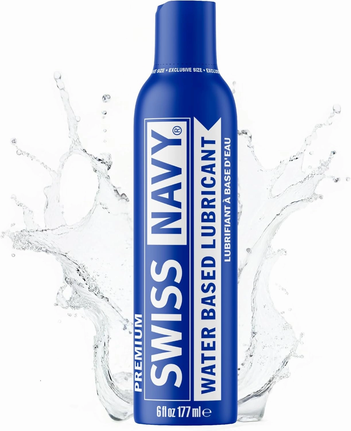 Swiss Navy Premium Water Based Lubricant, 6 Ounce Personal Non Sticky Lube for Men, Women & Couples Long Lasting Unscented Paraben Free