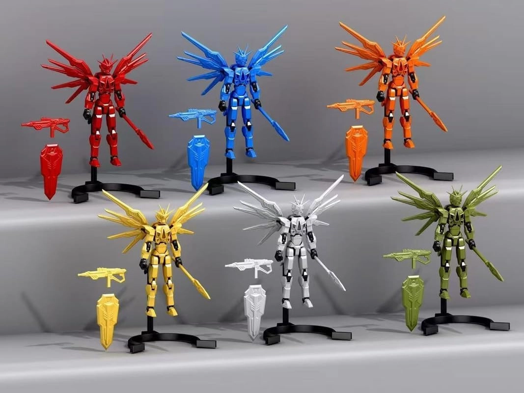 T13 Action Figure 2Pack Sets – Already Assembled 3D Printed Collectible Toy with Dummy 13, Titan 13 Robot T-13 Model Dummy Toys Kit for 6 7 8 9 10 11 12 Years Old Kids Gift & Adults