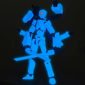 T13 Action Figures Helix Robot 8 Inch, Assembly Completed T 13,3D Printed Robo 13 - The Premium Action Figures for Sci-Fi Enthusiasts Blue (Glows in The Dark)