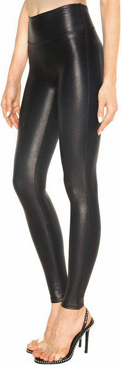 Tagoo Faux Leather Leggings for Women Tummy Control Dressy Leggings High Waisted Pleather Pants Disco Outfits
