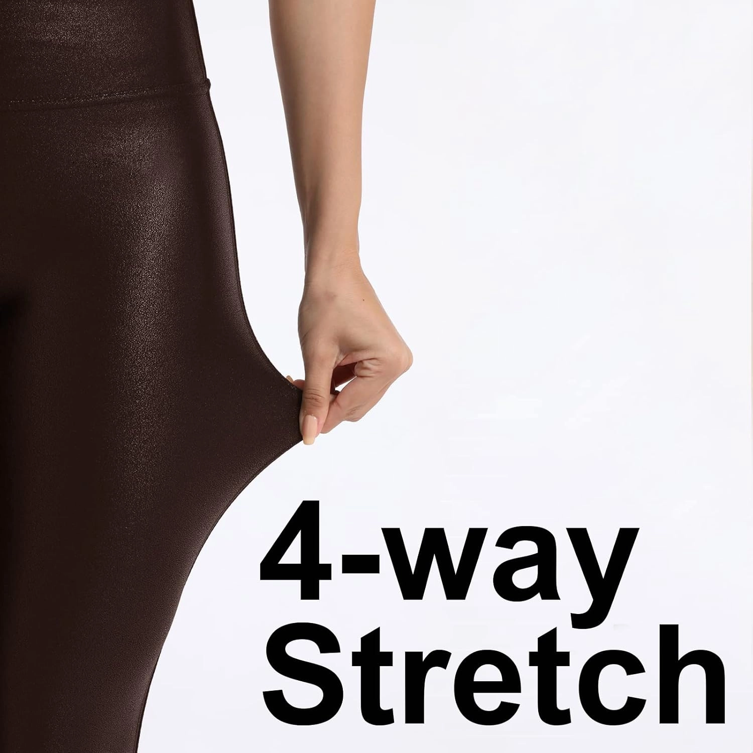 Tagoo Faux Leather Leggings for Women Tummy Control Dressy Leggings High Waisted Pleather Pants Disco Outfits