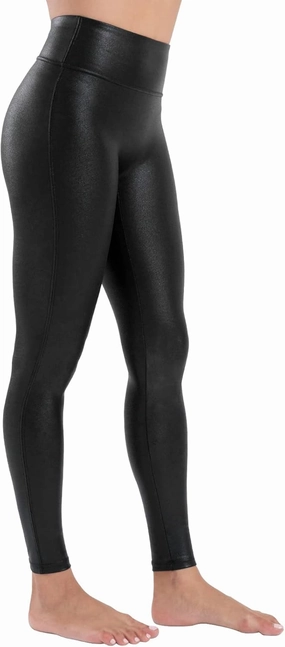 Tagoo Faux Leather Leggings for Women Tummy Control Dressy Leggings High Waisted Pleather Pants Disco Outfits