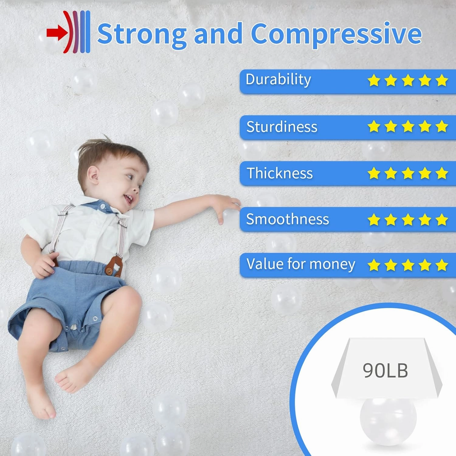 TARBOLO Ball Pit Balls - 2.75inches - Crush Proof Plastic Children's Toy Balls Macaron Ocean Balls for Birthday Party Games Pool 50 100 200 Pcs for Ballpit