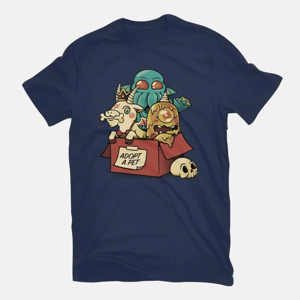 TeeFury - Adopt A Monster Kawaii Pet - Mens Cosmic, Cthulhu, Books - T-Shirt