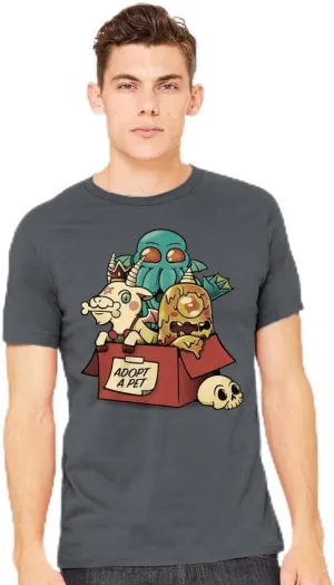 TeeFury - Adopt A Monster Kawaii Pet - Mens Cosmic, Cthulhu, Books - T-Shirt